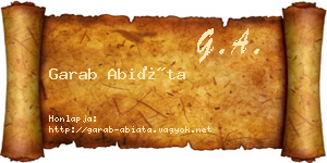 Garab Abiáta névjegykártya